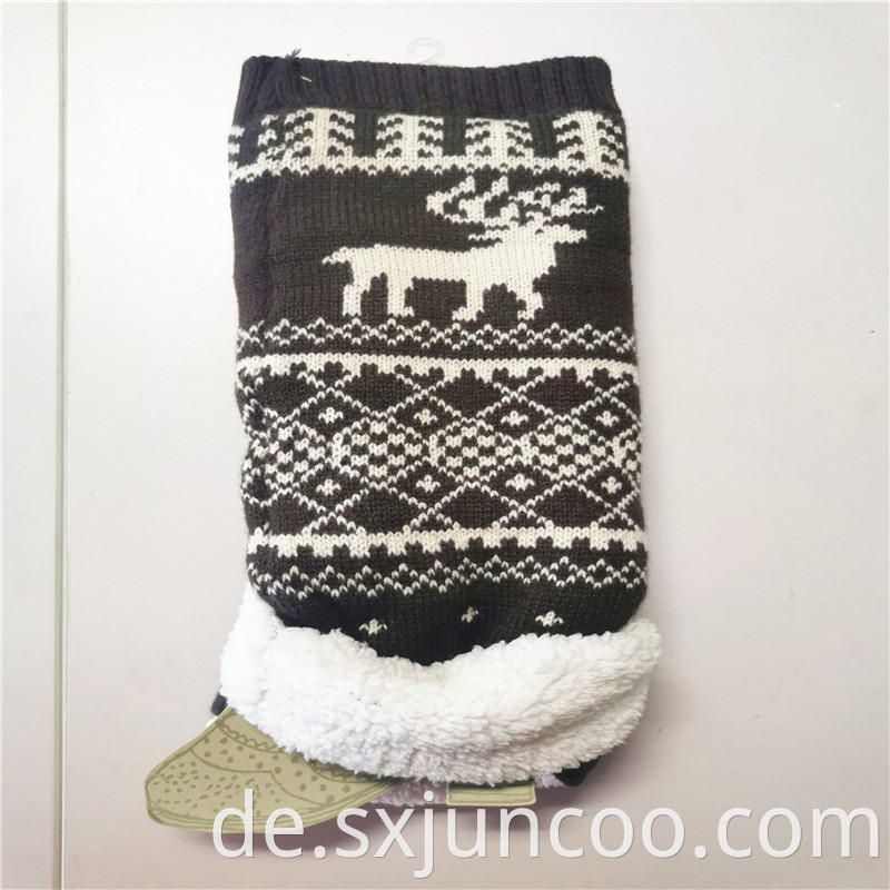 Printed Knitted Deer Designs Acrylic Polyester Leg Warmers